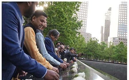 Delegation Honors 9/11 Victims; Tharoor Calls On Diaspora To Be Voice Against Terror