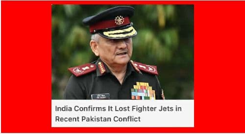India Confirms It Lost Fighter Jets in Recent Pakistan Conflict