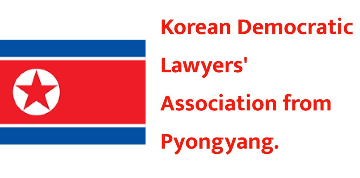 Korean Democratic Lawyers' Association from Pyongyang.