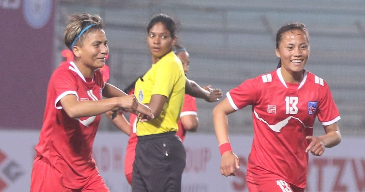 यू–२० महिला च्याम्पियनसिपमा नेपालले भुटानलाई ८–० ले हरायाे