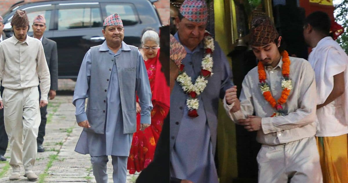 पूर्वराजाको परिवारद्वारा चतुर्व्यूह नारायणधाम मन्दिरमा पूजाअर्चना