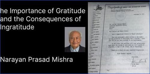 The Importance of Gratitude and the Consequences of Ingratitude

Narayan Prasad Mishra