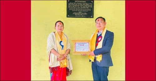 तिगेलाद्धारा विद्यालयलाई जग्गा, मञ्च भवन र खेलमैदान हस्तान्तरण