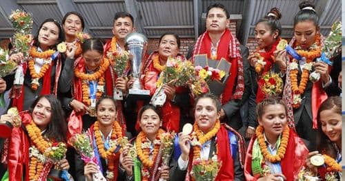 च्याम्पियनसिप उपाधि जितेर टोलि स्वदेश फिर्ता,विमानस्थलमा भव्य स्वागत