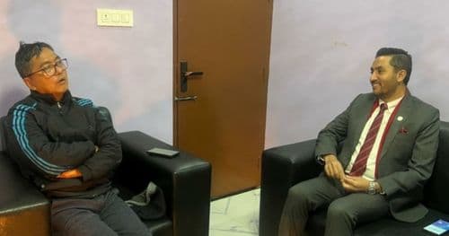 मन्त्री खरेल र राप्रपा अध्यक्ष लिङ्देनबीच भेटवार्ता