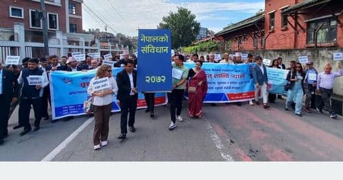 संविधान दिवसका अवसरमा शान्ति र्‍याली