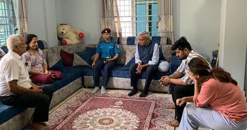 भारतीय राजदूत श्रीवास्तवले सुदीपको परिवारलाई भेटे