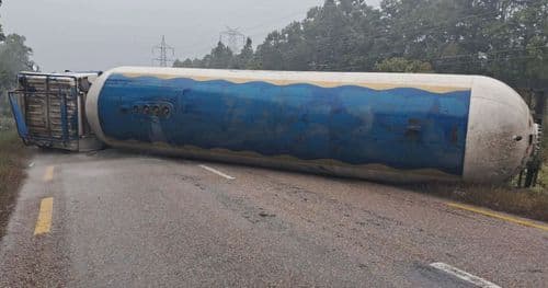 एलपी ग्यास बोकेको ट्यांकर दुर्घटना, राजमार्ग अवरुद्ध