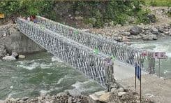 सेनाले सम्पन्न गरिदियो हुम्ला, कर्णाली नदीको बेलिब्रिज