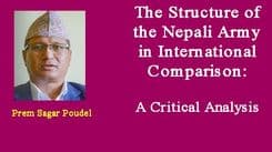 The Structure of the Nepali Army in International Comparison: A Critical Analysis
