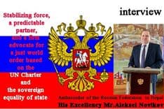 Russia will continue to be a stabilizing force, a predictable partner, and a firm advocate for a just world order based on the UN Charter and the sovereign equality of states