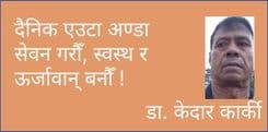 दैनिक एउटा अण्डा सेवन गरौँ, स्वस्थ र ऊर्जावान् बनौँ