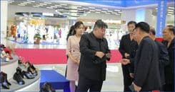 Comrade Kim Jong Un Goes Round Venue of 
Garment and Footwear Exhibition