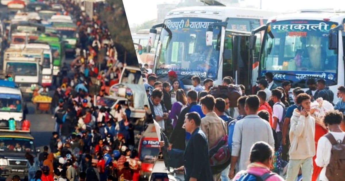 उपत्यका छोड्नेको संख्या दैनिक १ लाख