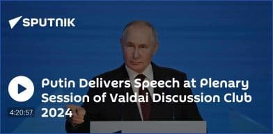 Putin's speech at the plenary session of the 23rd annual meeting of the Valdai Discussion Club