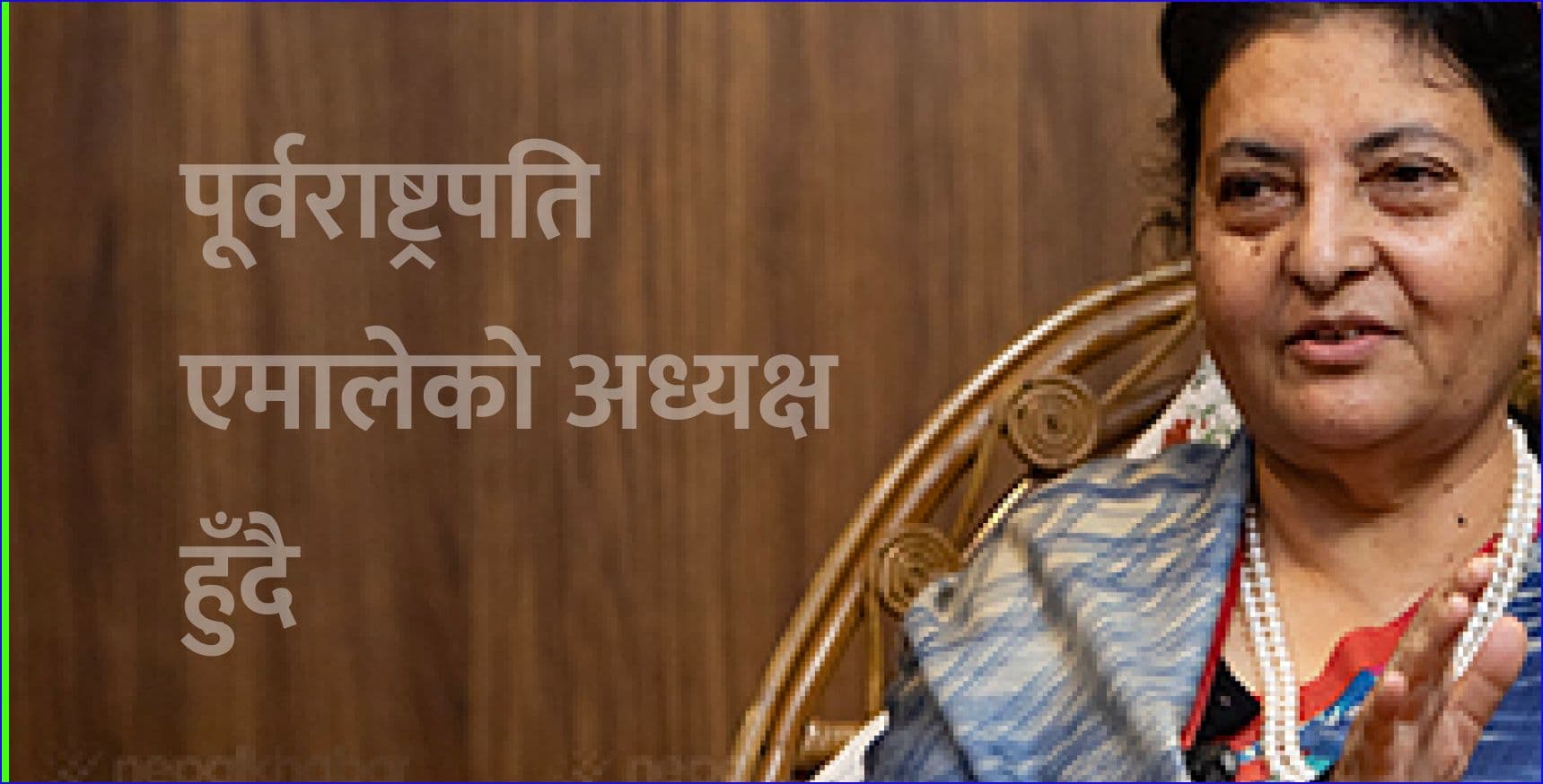 पूर्वराष्ट्रपति एमालेको अध्यक्ष हुँदै