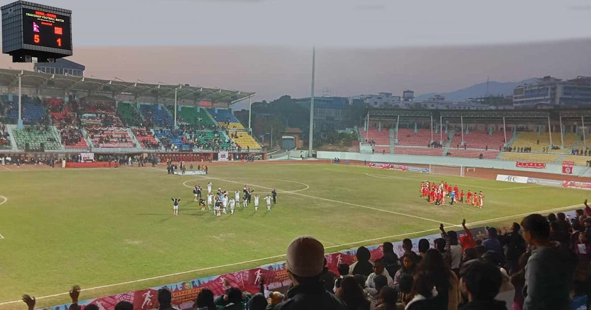 चीन-नेपाल मैत्रीपूर्ण फुटबल खेलमा नेपालको जित