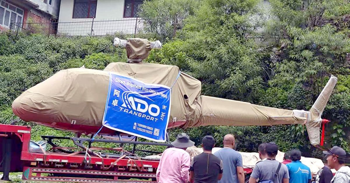 तातोपानी नाका हुँदै हेलिकोप्टर आयात