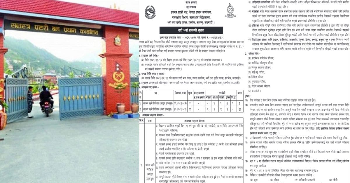 सशस्त्र प्रहरीमा २८ जना प्रहरी निरीक्षक माग