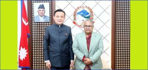 प्रधानमन्त्री कार्कीसँग चीनका राजदूतको भेट