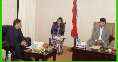 उपराष्ट्रपति र पाकिस्तानी राजदूत वीच शिष्टाचार भेट