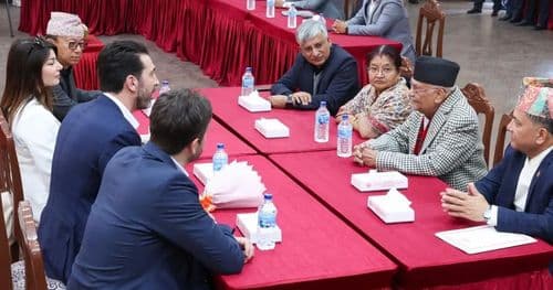 प्रधानमन्त्री ओली र जियानलुइजी बुफनबीच भेट