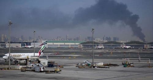 दुबई अन्तर्राष्ट्रिय विमानस्थलमा ड्रोन आक्रमण, विमानस्थल बन्द