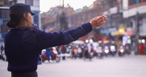 ट्राफिक व्यवस्थापनमा निर्वाचन प्रहरी