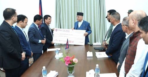 प्रधानमन्त्री उद्धार कोषमा आइएमइ ग्रुपको ५ करोड सहयोग