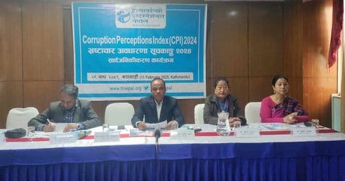 नेपाल भ्रष्ट्राचार सूचकाङ्कको १०७औं स्थानमा